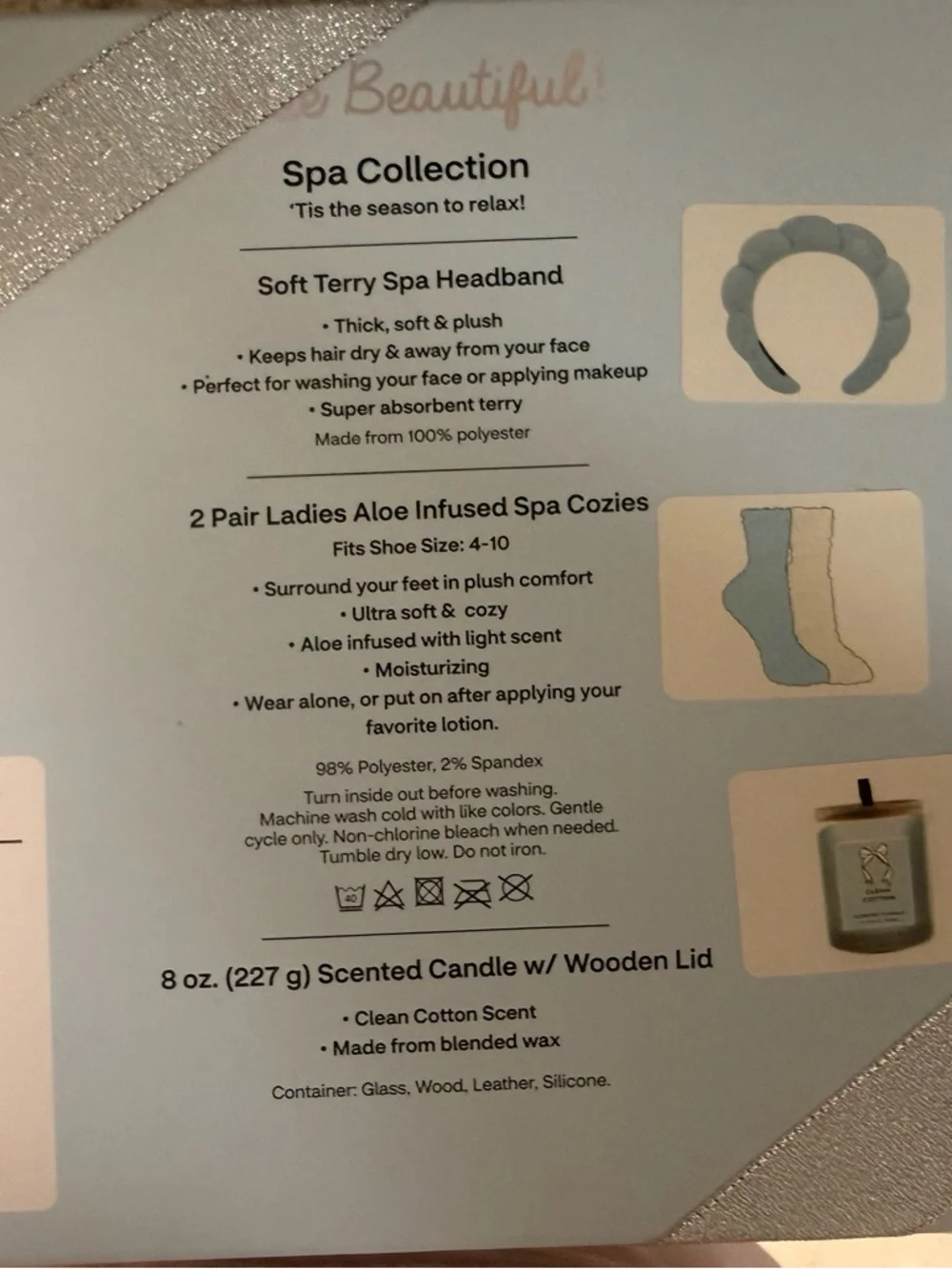 Spa Collection Kids Clean Cotton Bath Set - Light Blue